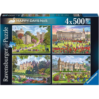 RAVENSBURGER Puzzle Kráľovskej rezidencie, Veľká Británia 4x500 dielikov