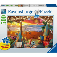 RAVENSBURGER Puzzle Útulné miesta: Pláž Cabana XXL 500 dielikov