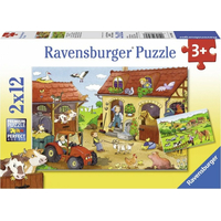 RAVENSBURGER Puzzle Práca na farme 2x12 dielikov