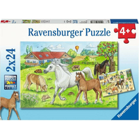 RAVENSBURGER Puzzle V stajniach 2x24 dielikov