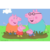 RAVENSBURGER Puzzle Prasiatko Pepina: Šťastný rodinný život 2x24 dielikov