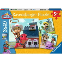 RAVENSBURGER Puzzle Dino Ranch 3x49 dielikov