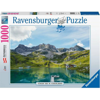 RAVENSBURGER Puzzle Zürské jazero vo Vorarlbersku, Rakúsko 1000 dielikov
