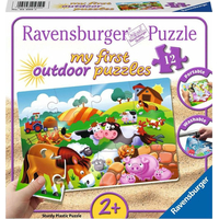 RAVENSBURGER Moje prvé outdoor puzzle Zvieratká na farme 12 dielikov