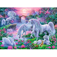 RAVENSBURGER Puzzle Jednorožce pri západe slnka XXL 150 dielikov