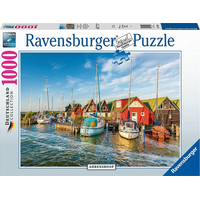 RAVENSBURGER Puzzle Farebný prístav v Nemecku 1000 dielikov
