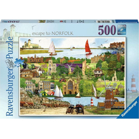 RAVENSBURGER Puzzle Útek do Norfolku 500 dielikov