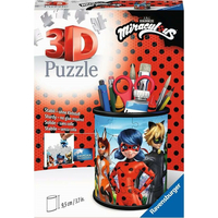 RAVENSBURGER 3D puzzle stojan: Čarovná Lienka a Čierny Kocúr 57 dielikov