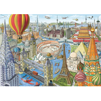 RAVENSBURGER Puzzle Cesta okolo sveta za 80 dní 1000 dielikov