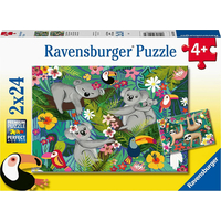 RAVENSBURGER Puzzle Koaly a leňochy 2x24 dielikov