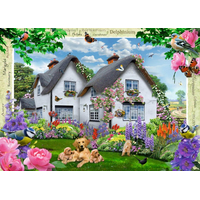 RAVENSBURGER Puzzle Domček so stračkou (Delphinium Cottage) 1000 dielikov
