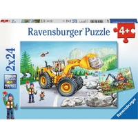 RAVENSBURGER Puzzle Ťažká technika v akcii 2x24 dielikov