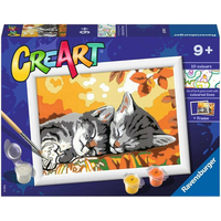 RAVENSBURGER CreArt Maľovanie podľa čísel: Jesenné mačiatka 18x13cm