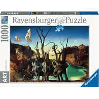 RAVENSBURGER Puzzle Art Collection: Labute odrážajúce sa vo vode ako slony 1000 dielikov