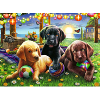 RAVENSBURGER Puzzle Psí piknik XXL 100 dielikov