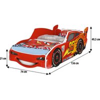 Detská autopostel Disney 140x70 - BLESK MCQUEEN červená