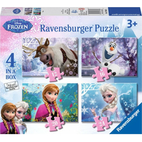 RAVENSBURGER Puzzle Ľadové kráľovstvo 4v1 (12,16,20,24 dielikov)
