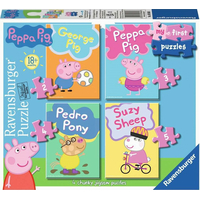 RAVENSBURGER Moje prvé puzzle Prasiatko Peppa 4v1 (2,3,4,5 dielikov)
