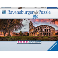 RAVENSBURGER Panoramatické puzzle Západ slnka nad Koloseom, Taliansko 1000 dielikov