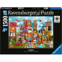RAVENSBURGER Puzzle Eames: Domček z kariet Fantázia 1500 dielikov