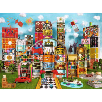 RAVENSBURGER Puzzle Eames: Domček z kariet Fantázia 1500 dielikov