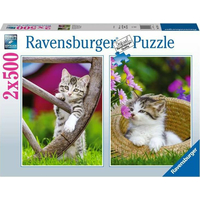 RAVENSBURGER Puzzle Mačiatka na vidieku 2x500 dielikov