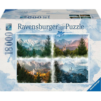 RAVENSBURGER Puzzle Neuschwanstein v štyroch ročných obdobiach 18000 dielikov