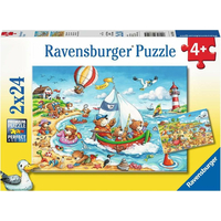 RAVENSBURGER Puzzle Prázdniny pri mori 2x24 dielikov