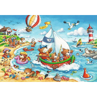 RAVENSBURGER Puzzle Prázdniny pri mori 2x24 dielikov