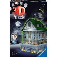 RAVENSBURGER Svietiace 3D puzzle Nočná edícia Strašidelný dom 257 dielikov