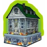 RAVENSBURGER Svietiace 3D puzzle Nočná edícia Strašidelný dom 257 dielikov