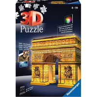 RAVENSBURGER Svietiace 3D puzzle Nočná edícia Víťazný oblúk 216 dielikov