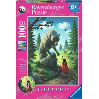 RAVENSBURGER Trblietavé puzzle Čiapočka a vlk XXL 100 dielikov