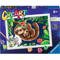 RAVENSBURGER CreArt Maľovanie podľa čísel: Sladkí leňochi 24x18cm