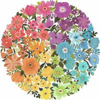 RAVENSBURGER Okrúhle puzzle Kruh farieb: Kvety 500 dielikov