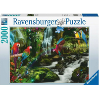 RAVENSBURGER Puzzle Farebné papagáje v džungli 2000 dielikov