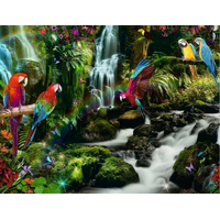 RAVENSBURGER Puzzle Farebné papagáje v džungli 2000 dielikov