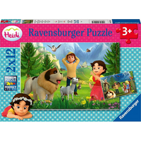 RAVENSBURGER Puzzle Heidi: Spoločný čas na horách 2x12 dielikov