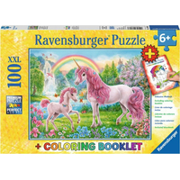 RAVENSBURGER Puzzle Magickí jednorožci XXL 100 dielikov + omaľovánky