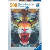 RAVENSBURGER Puzzle Polygónový tiger 500 dielikov