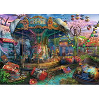 RAVENSBURGER Puzzle Opustené miesta: Ponurý karneval 1000 dielikov