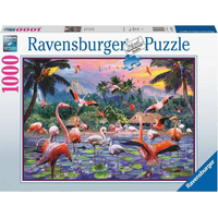 RAVENSBURGER Puzzle Ružoví plameniaky 1000 dielikov