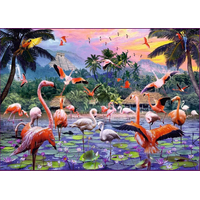 RAVENSBURGER Puzzle Ružoví plameniaky 1000 dielikov
