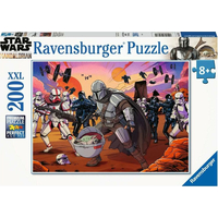 RAVENSBURGER Puzzle Star Wars - Mandalorian: Tvárou v tvár XXL 200 dielikov