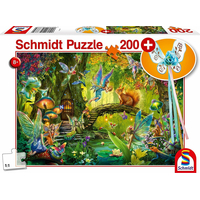 SCHMIDT Puzzle Víly v lese 200 dielikov + darček (víli prútik)