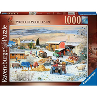 RAVENSBURGER Puzzle Zima na farme 1000 dielikov