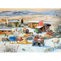 RAVENSBURGER Puzzle Zima na farme 1000 dielikov