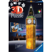 RAVENSBURGER Svietiace 3D puzzle Nočná edícia Big Ben 216 dielikov