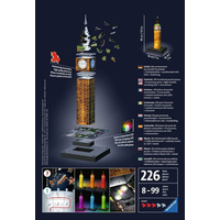 RAVENSBURGER Svietiace 3D puzzle Nočná edícia Big Ben 216 dielikov