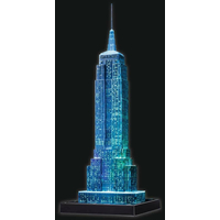 RAVENSBURGER Svietiace 3D puzzle Nočná edícia Empire State Building 216 dielikov
